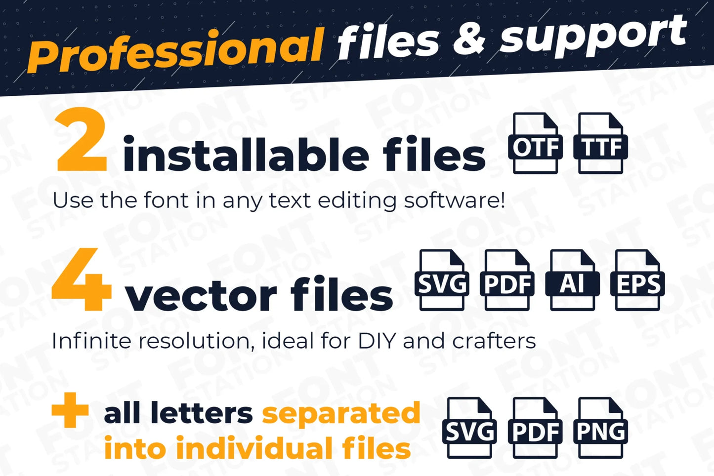 Different Formats and Sizes of Kindergarten Font