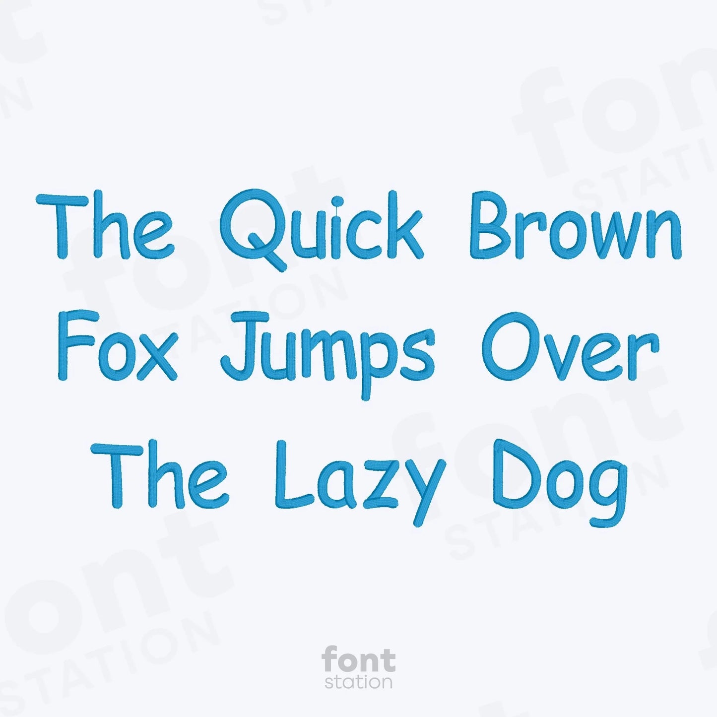 Comic Sans Embroidery Font