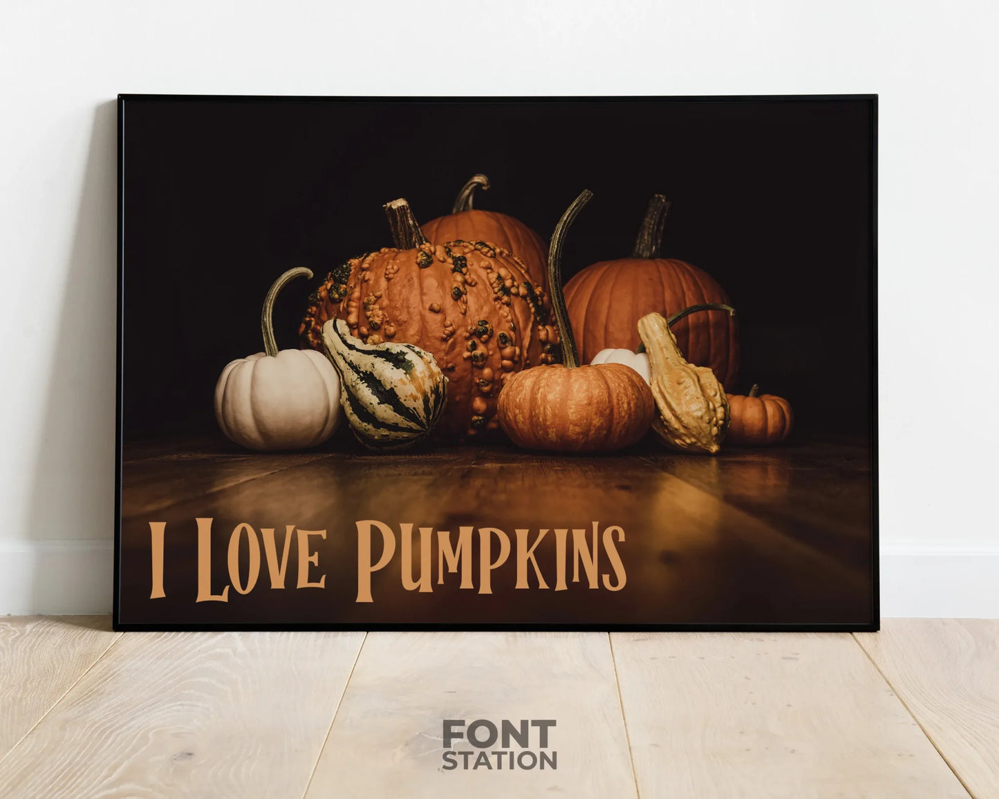 Halloween Font Display on Frame - Typography Presentation
