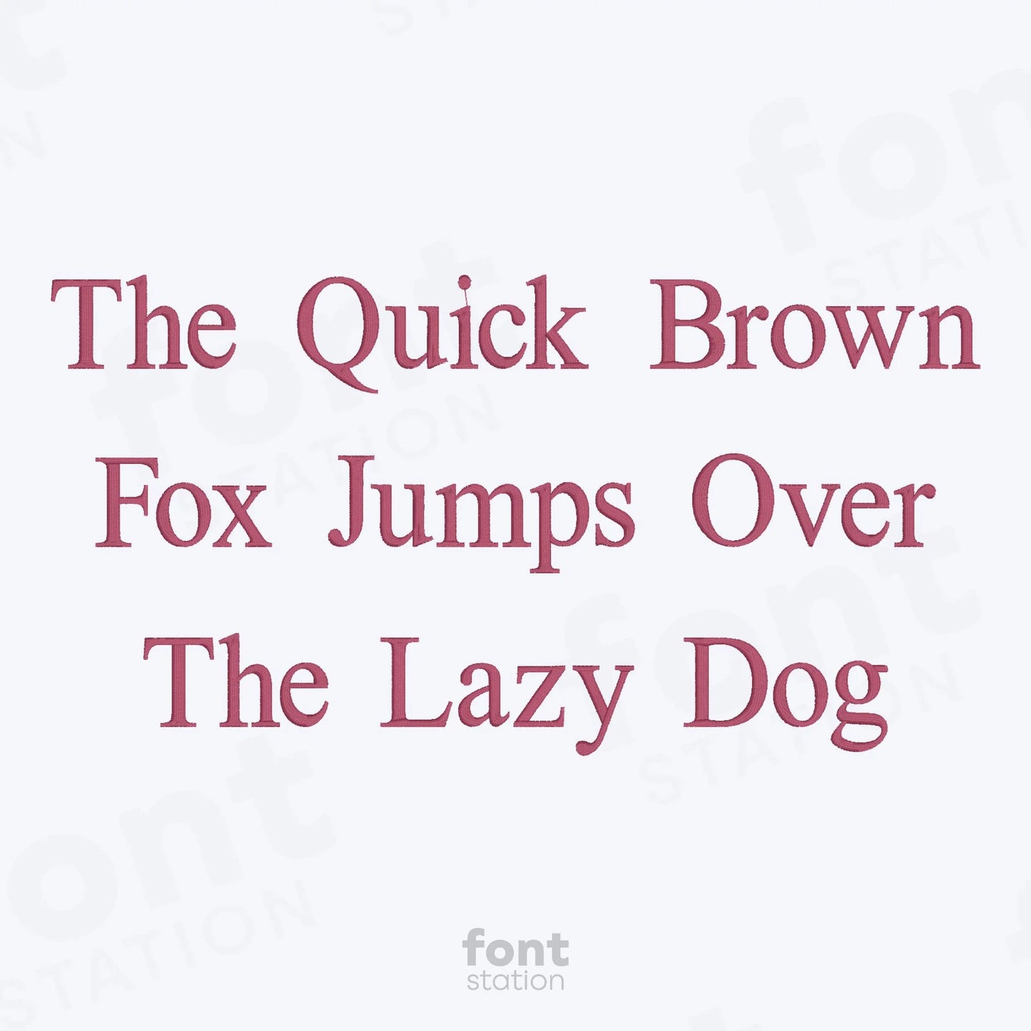 Times New Roman Embroidery Font