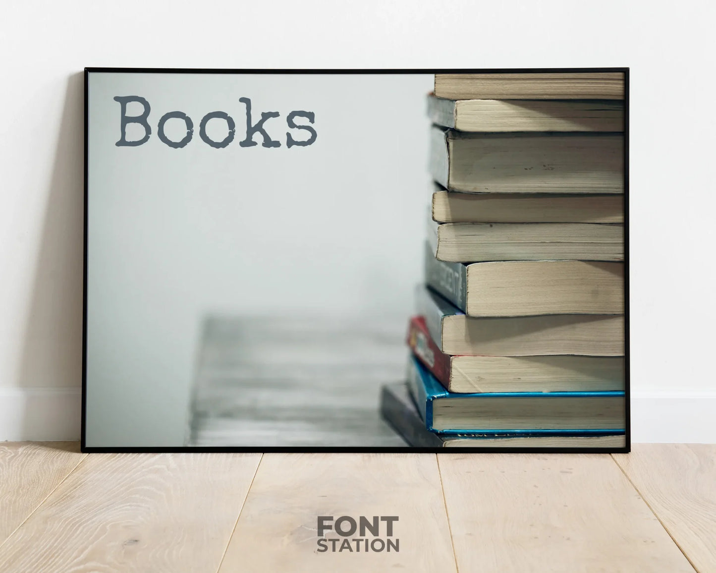 Typewriter Font Display on Frame - Typography Presentation