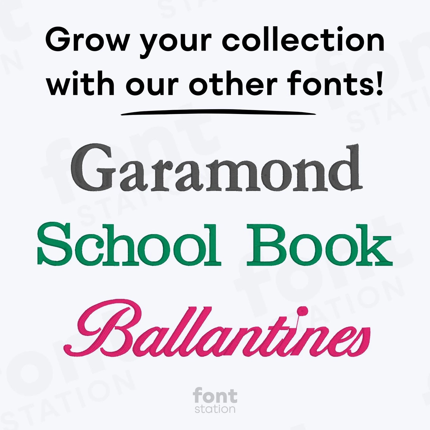 Comic Sans Embroidery Font