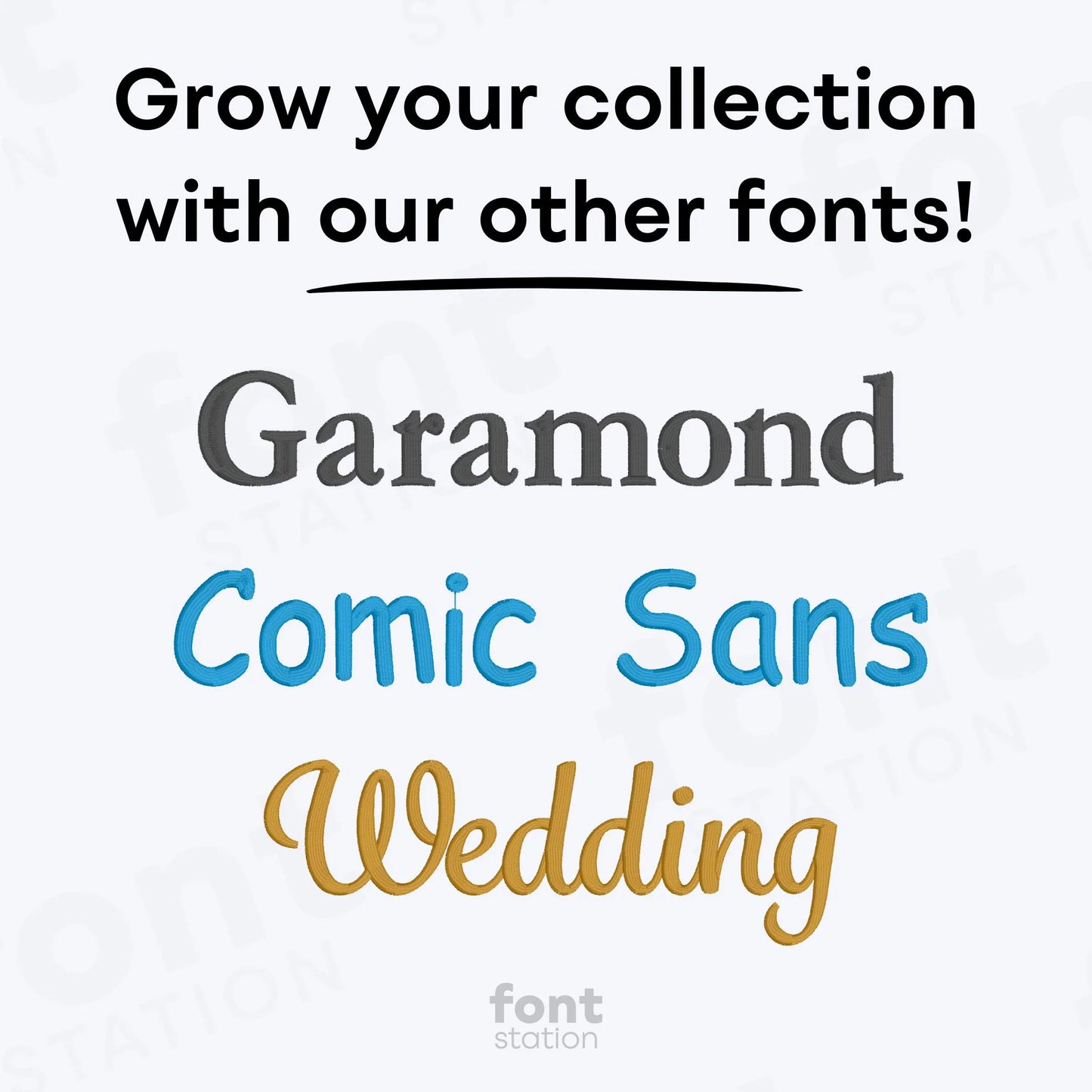 Times New Roman Embroidery Font