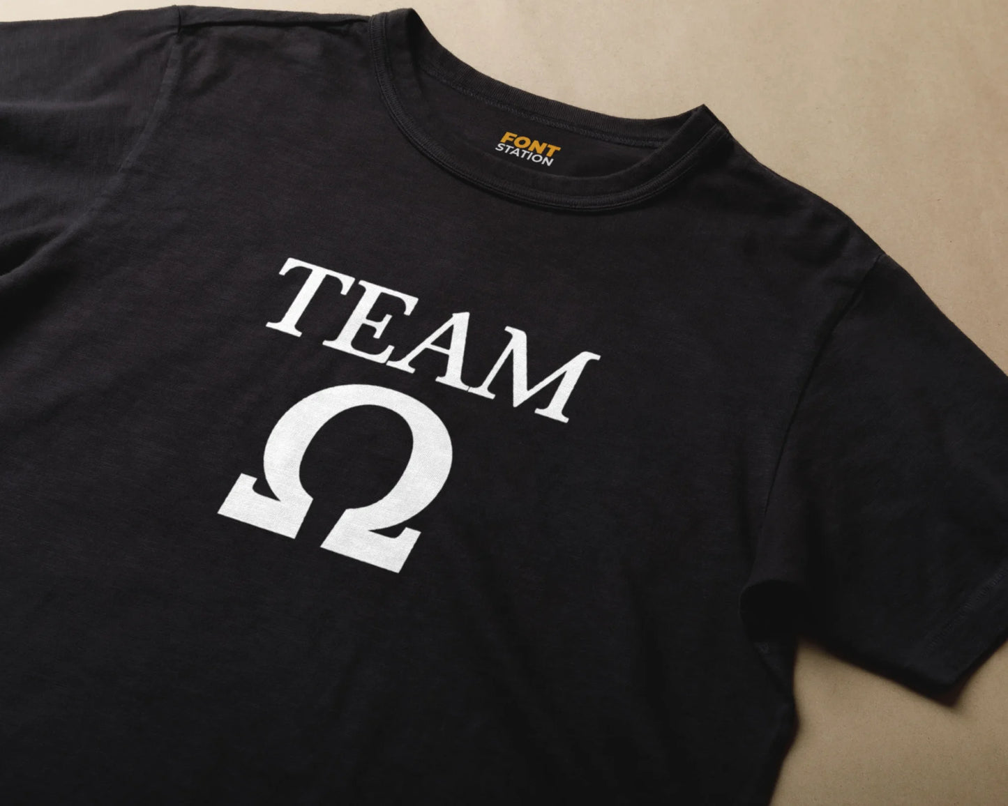 Sublimated T-Shirt with Ancient Greek Font Typography - Fashionable Apparel Displaying Stylish Lettering