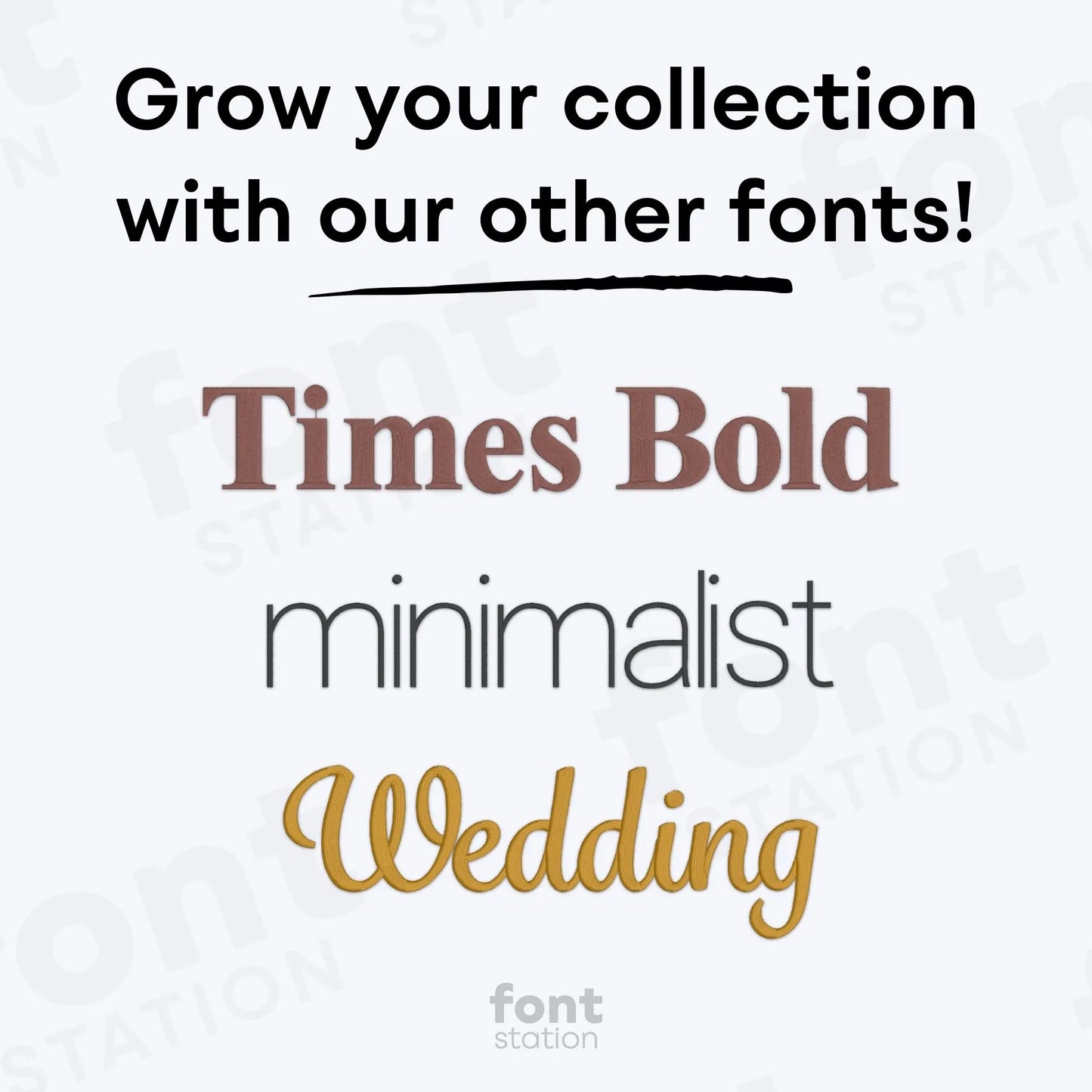 Arial Bold Embroidery Font