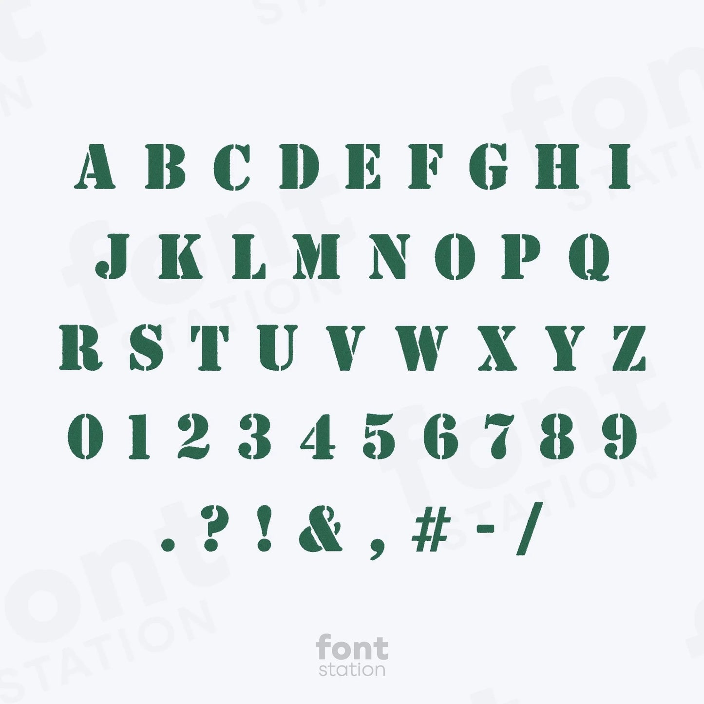 Army Embroidery Font