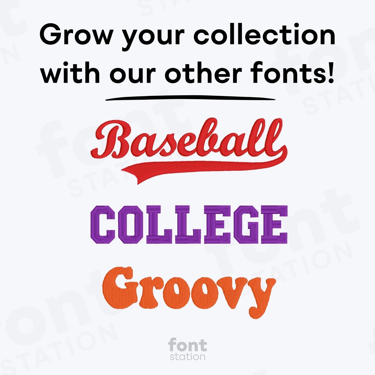 Army Embroidery Font