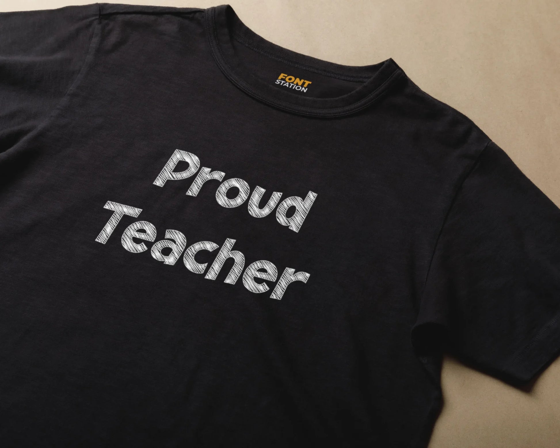 Sublimated T-Shirt with Back To School Font Typography - Fashionable Apparel Displaying Stylish Lettering