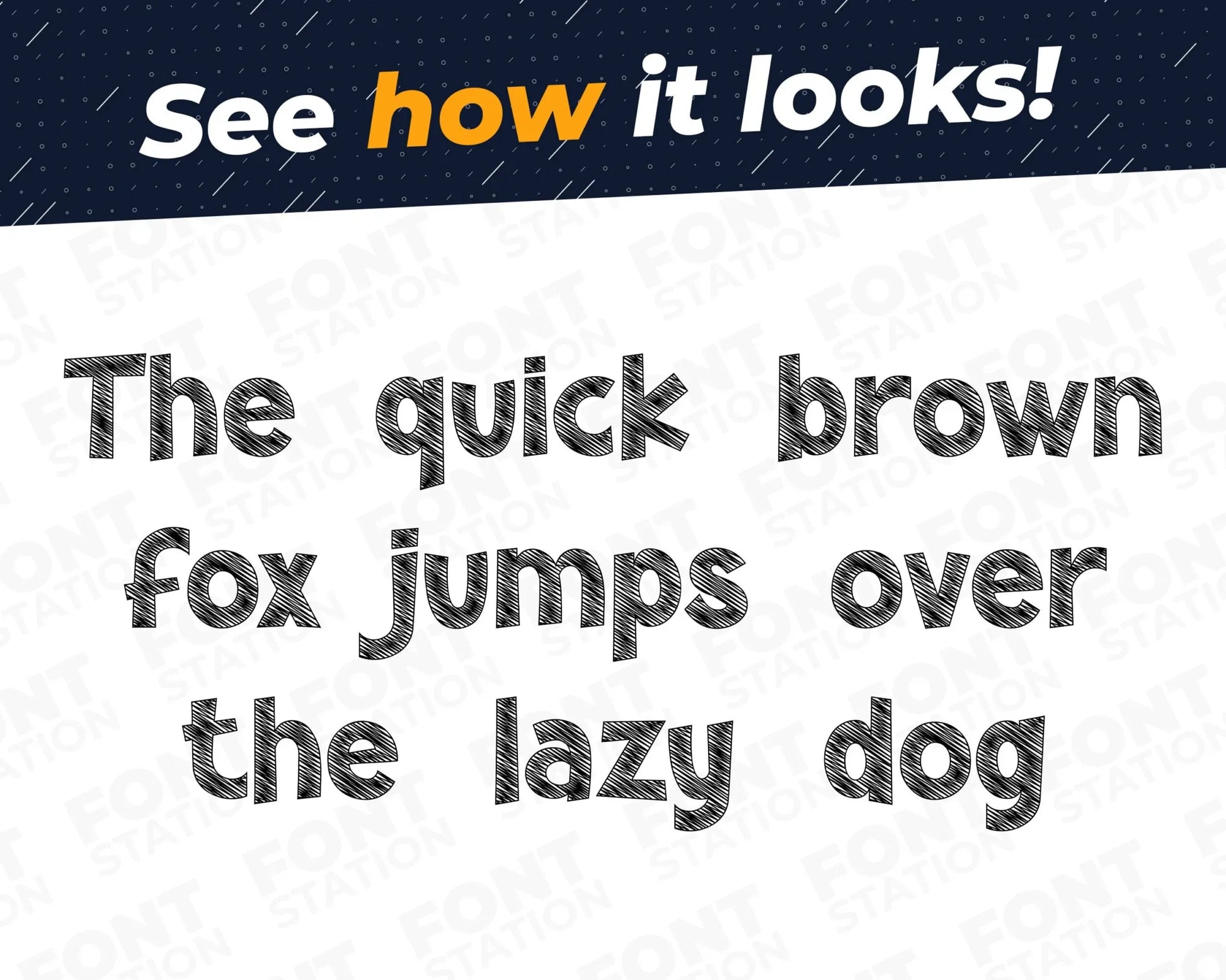 A complete showcase image of the Back To School font, featuring the text 'The quick brown fox jumps over the lazy dog' to display every letter of the alphabet.