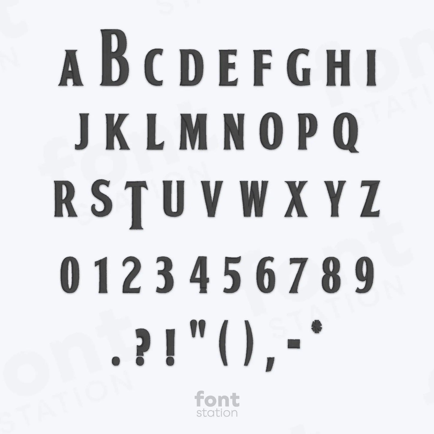 Beat Embroidery Font