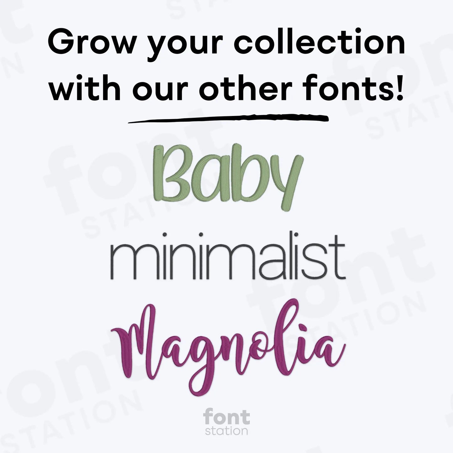 Block Embroidery Font