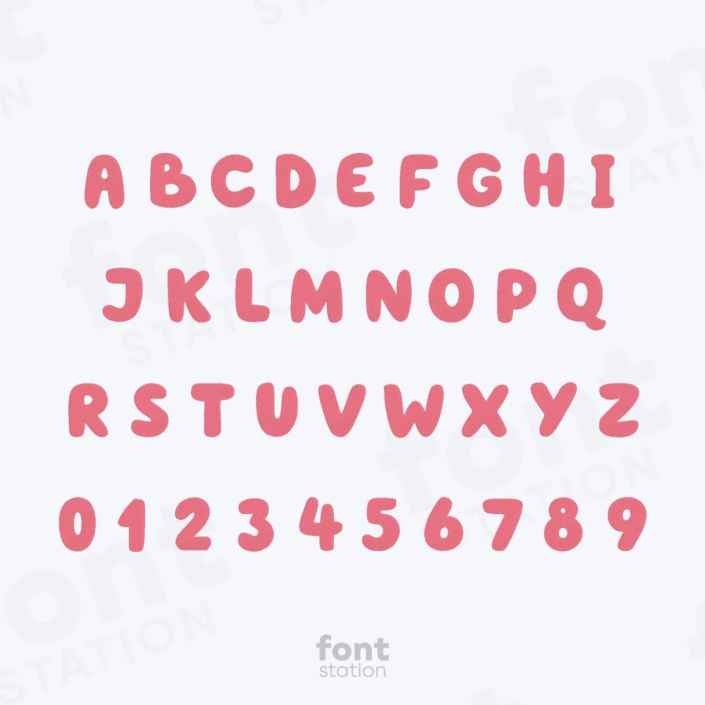 Bubble Embroidery Font