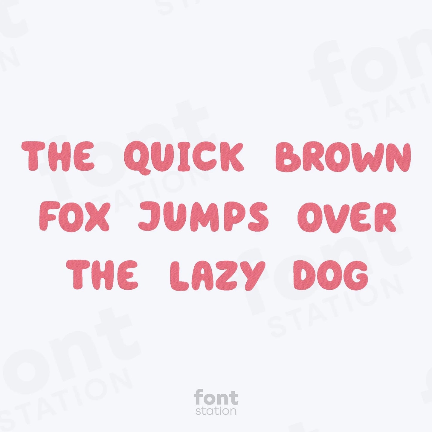 Bubble Embroidery Font