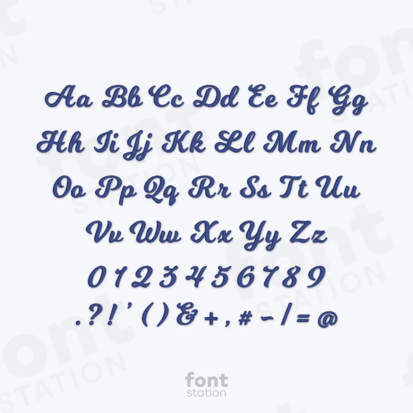 Casual Script Embroidery Font