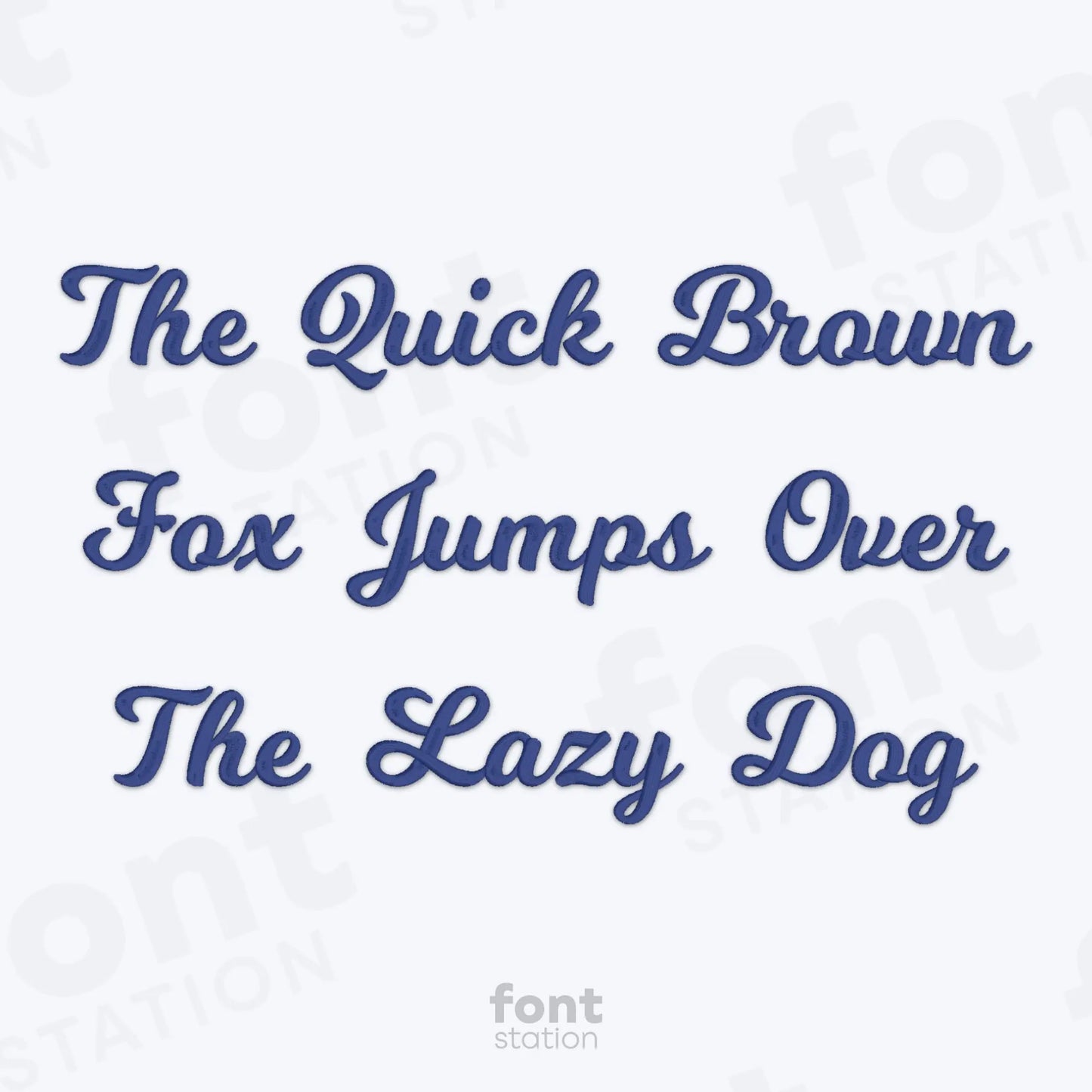 Casual Script Embroidery Font