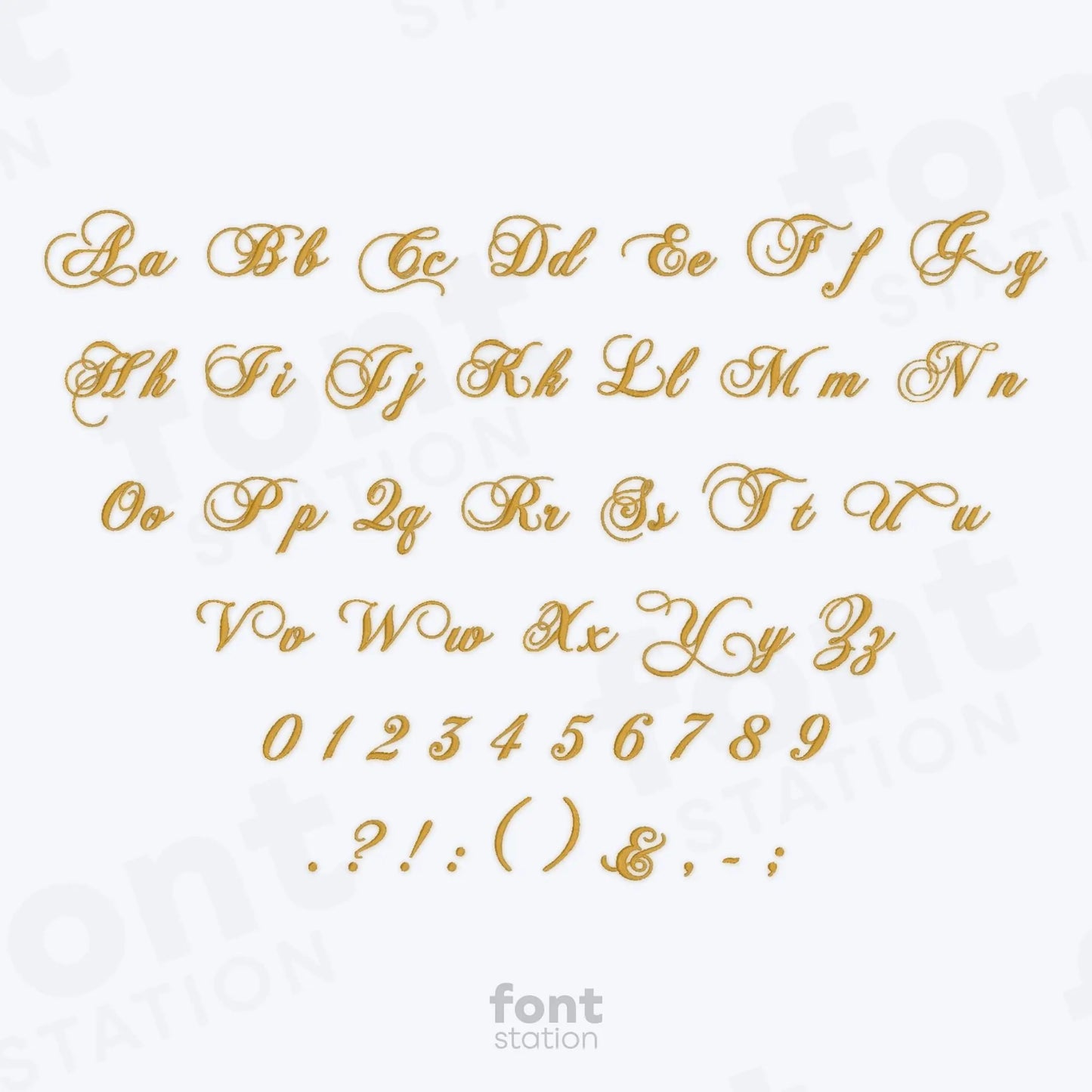 Champagne Embroidery Font