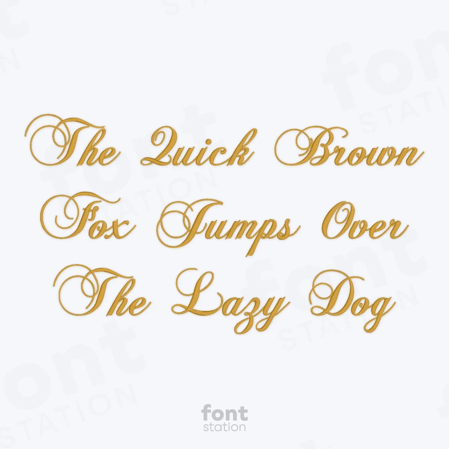 Champagne Embroidery Font