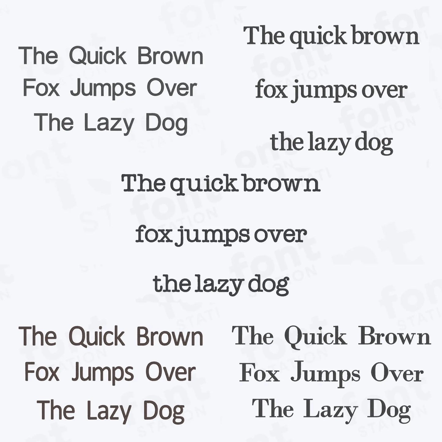 Text sample with various fonts and styles on a white background