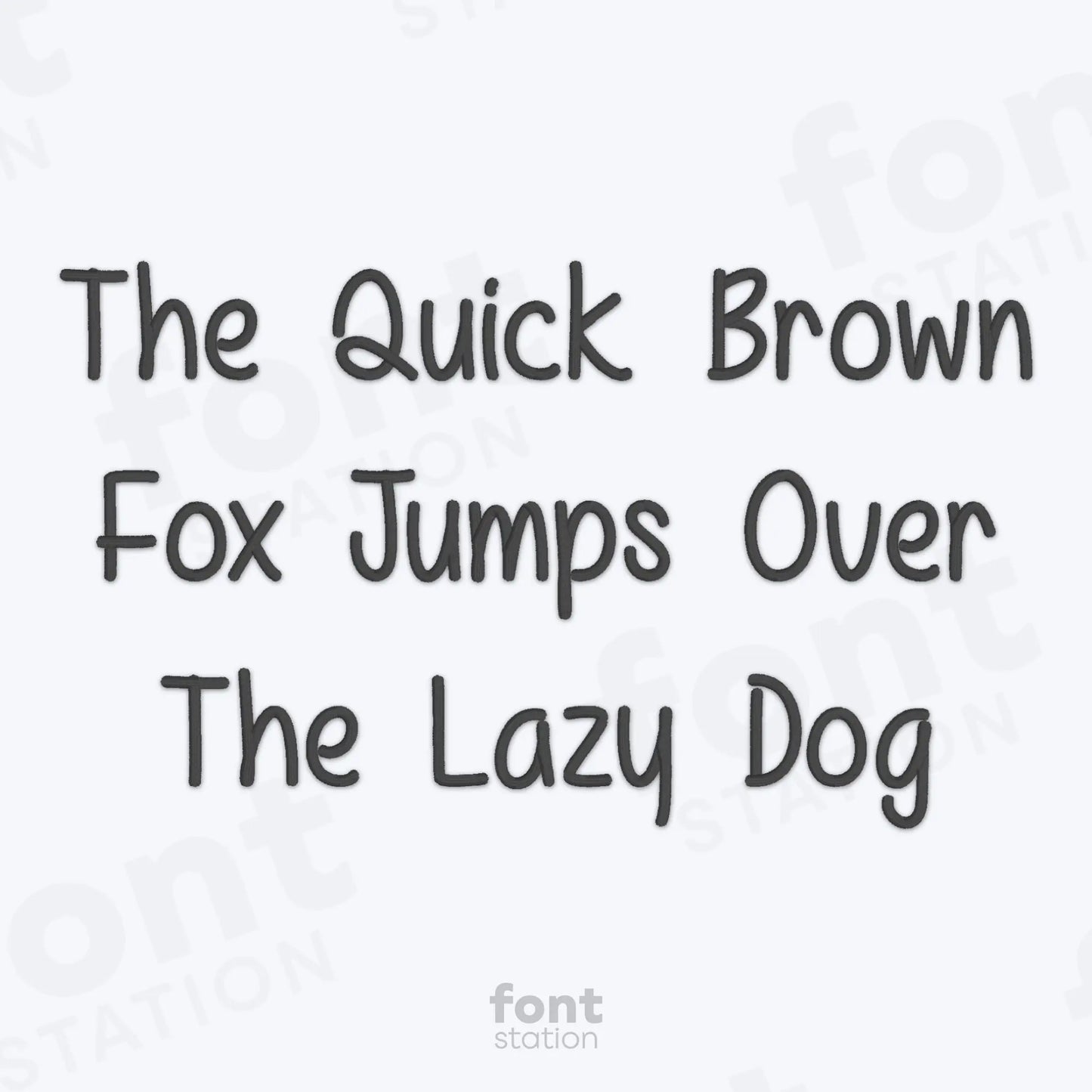 Cute Notes Embroidery Font