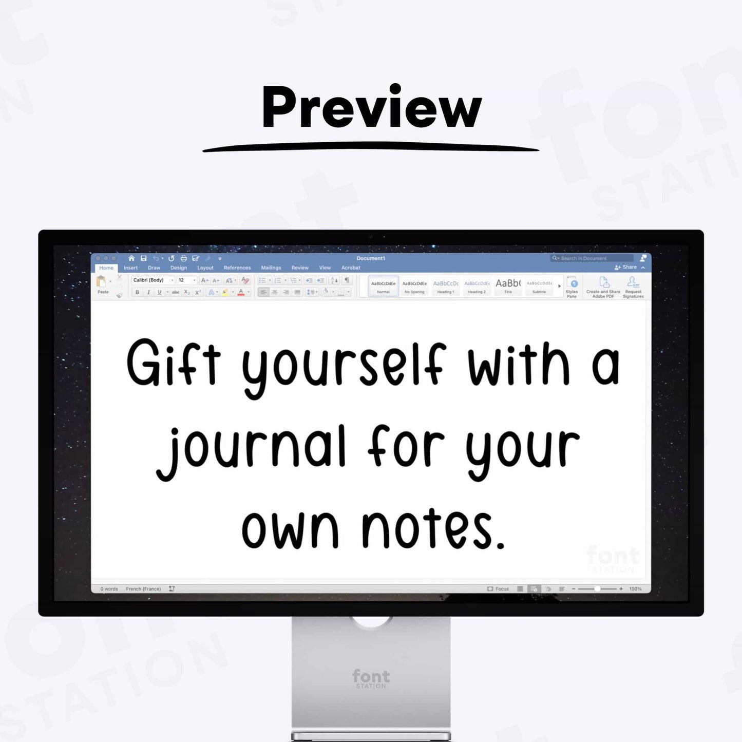 A complete showcase image of the Digital Planner Addict font, featuring the text 'The quick brown fox jumps over the lazy dog' to display every letter of the alphabet.