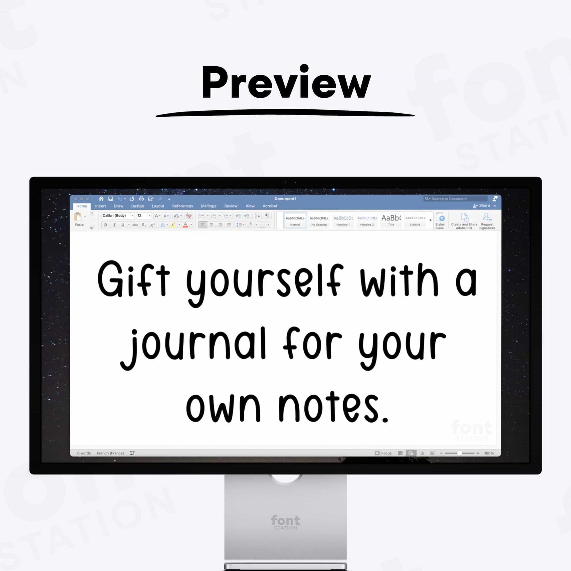 A complete showcase image of the Digital Planner Addict font, featuring the text 'The quick brown fox jumps over the lazy dog' to display every letter of the alphabet.