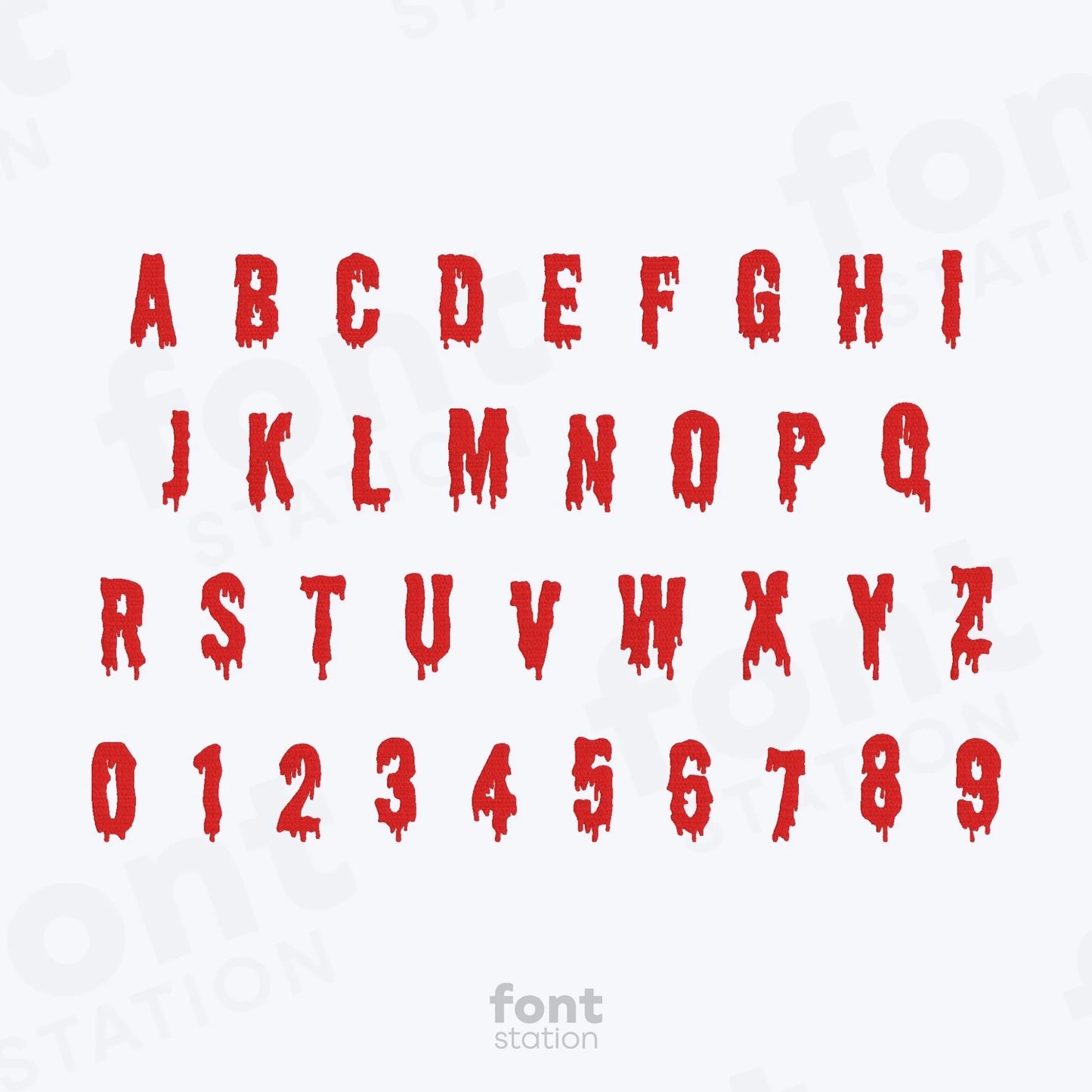 Dripping Embroidery Font
