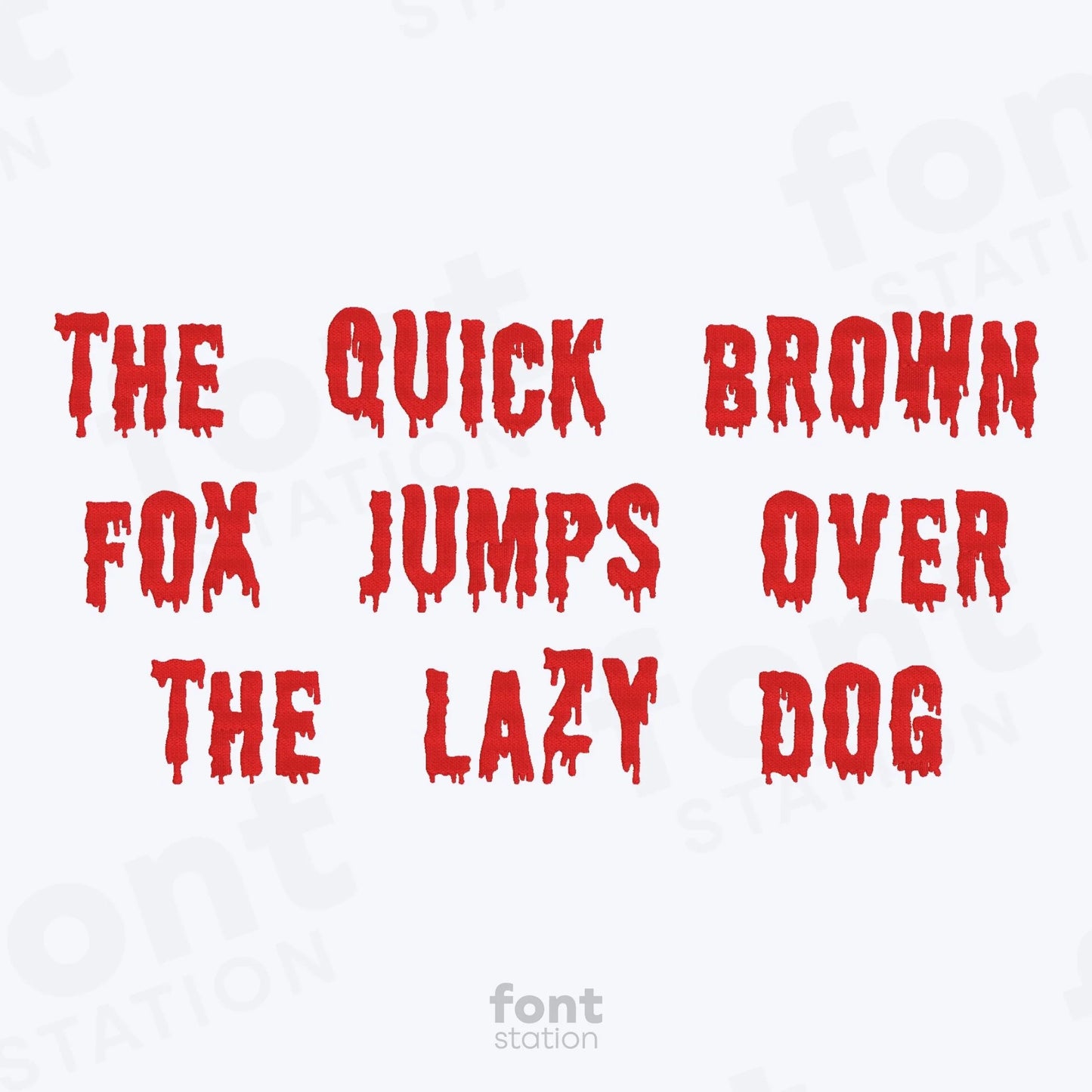 Dripping Embroidery Font