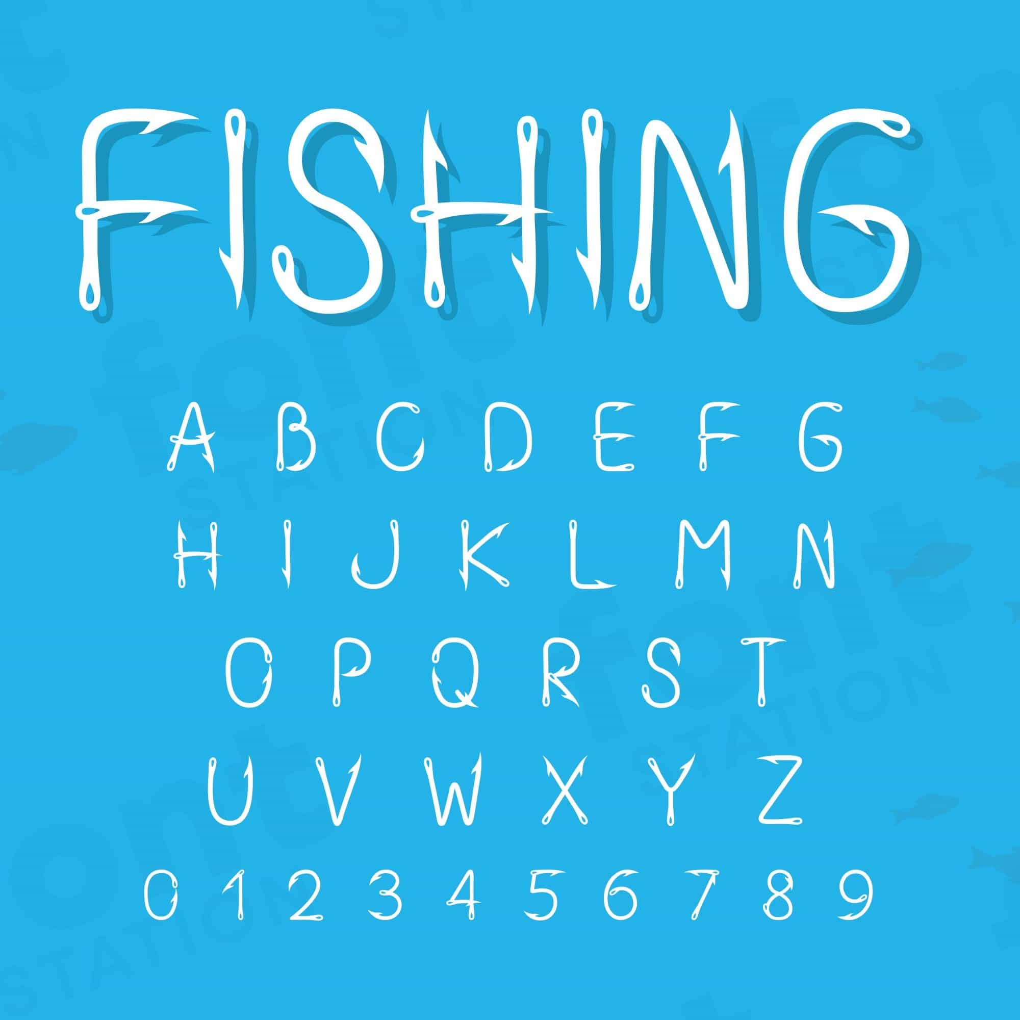 Fishing Hook Font – FontStation Fishing Hook Font – FontStation