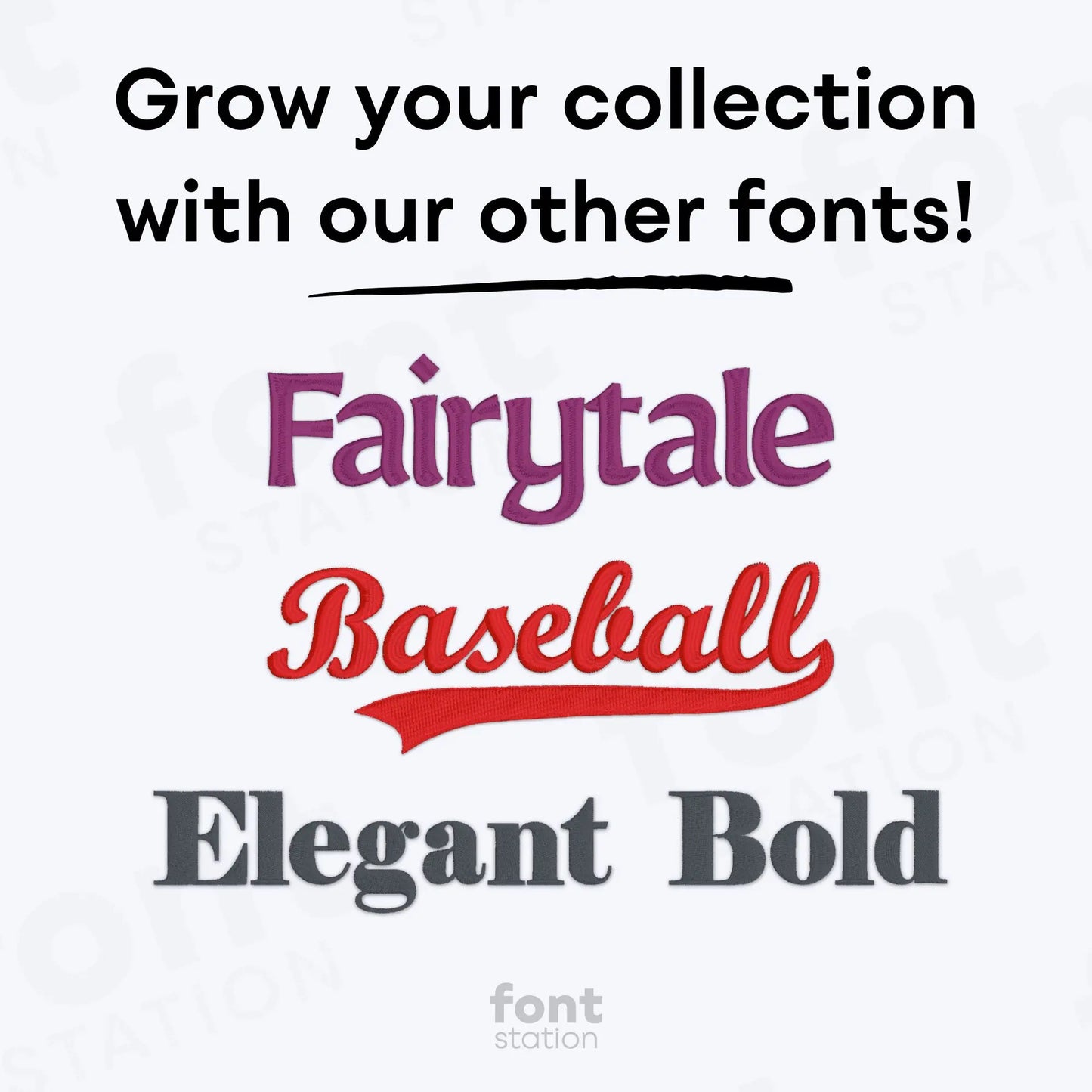 Futura Bold Embroidery Font
