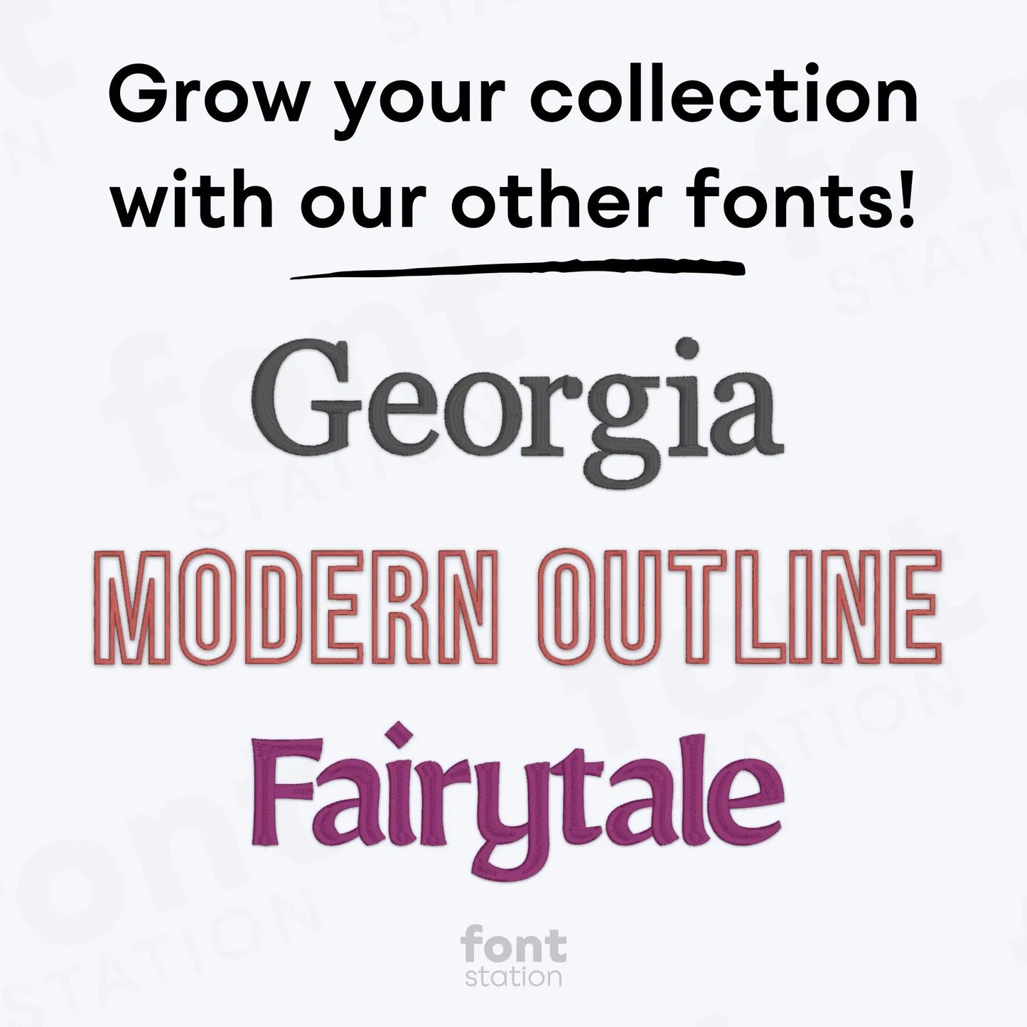 Georgia Bold Embroidery Font