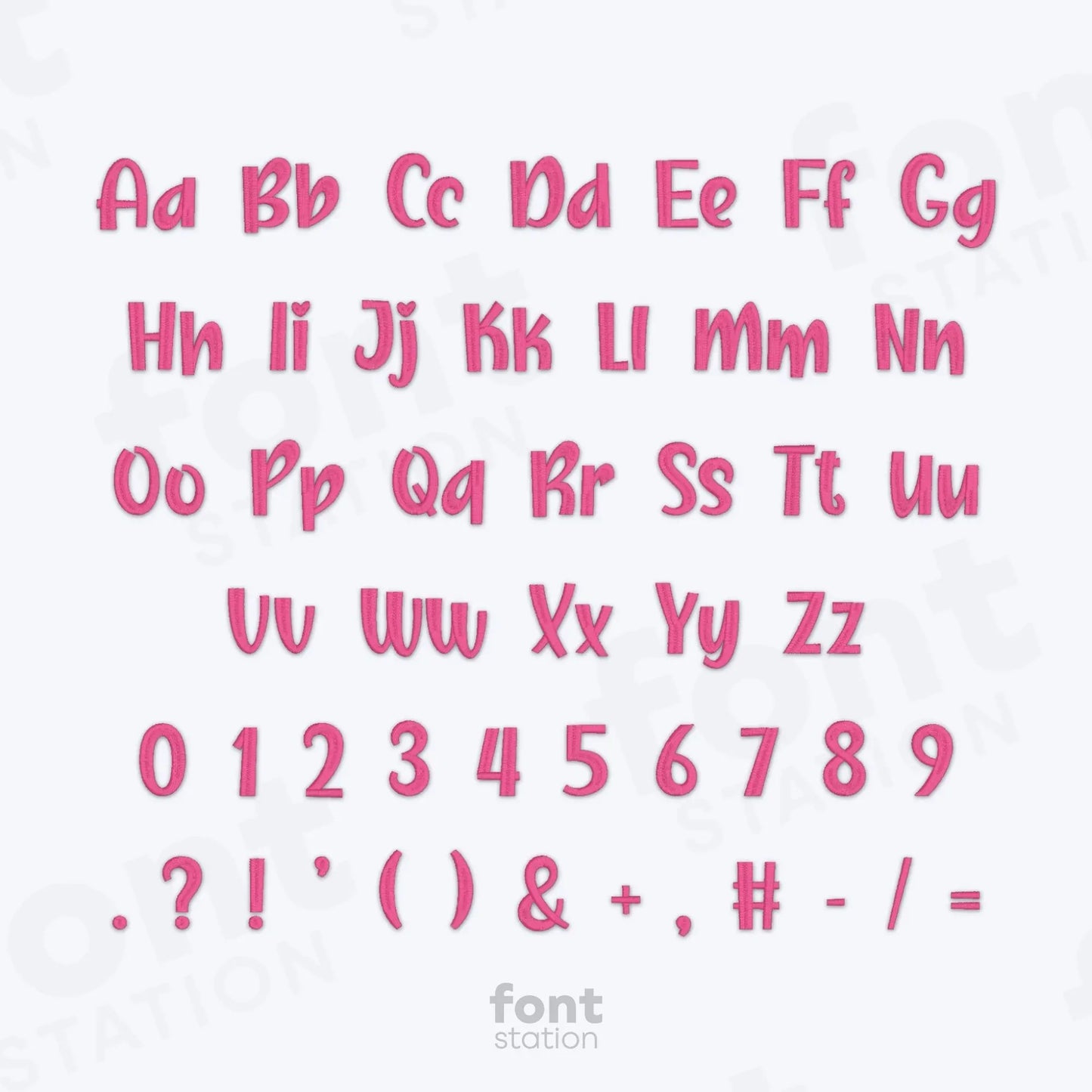 Girly Embroidery Font