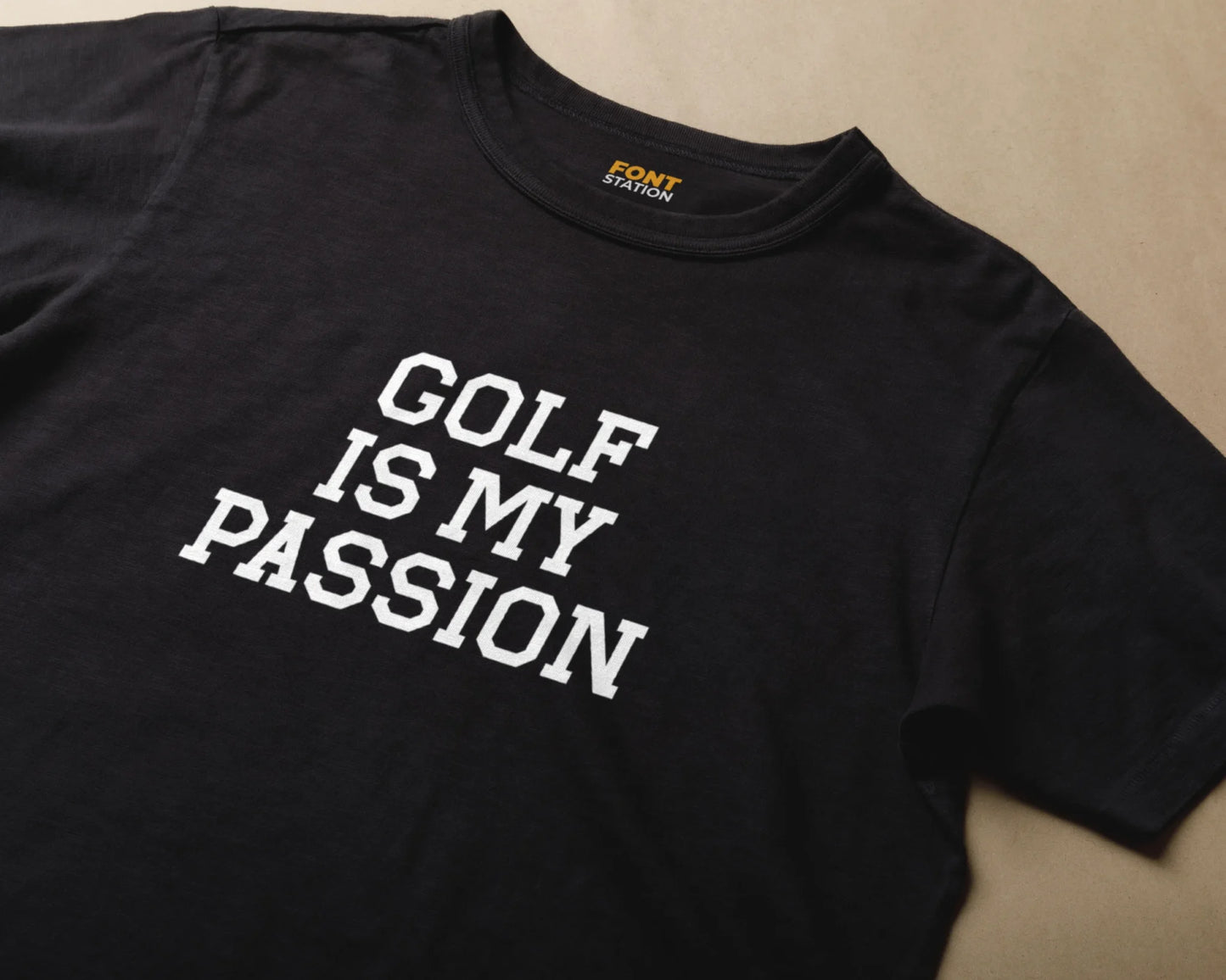 Sublimated T-Shirt with Golf Font Typography - Fashionable Apparel Displaying Stylish Lettering