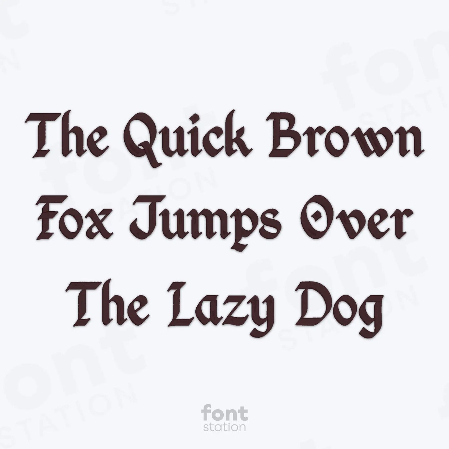 Gothic Embroidery Font