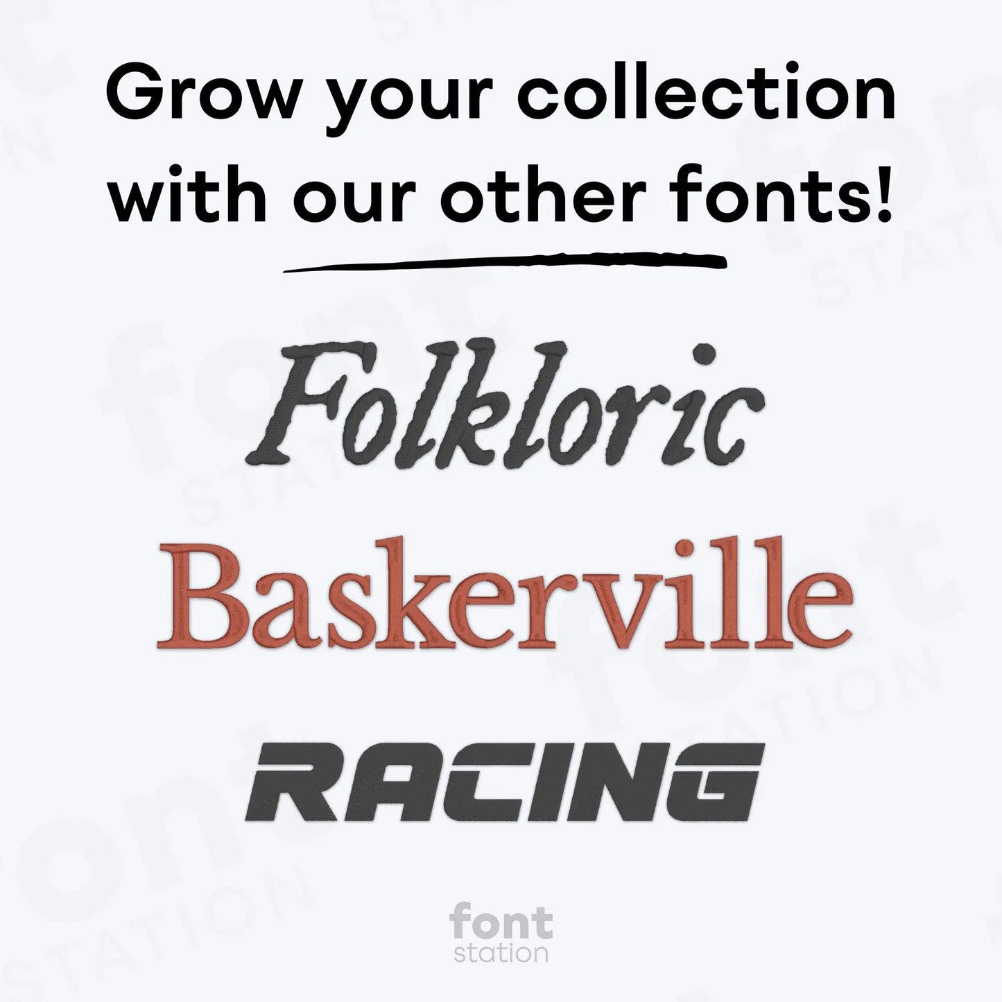 Helvetica Embroidery Font