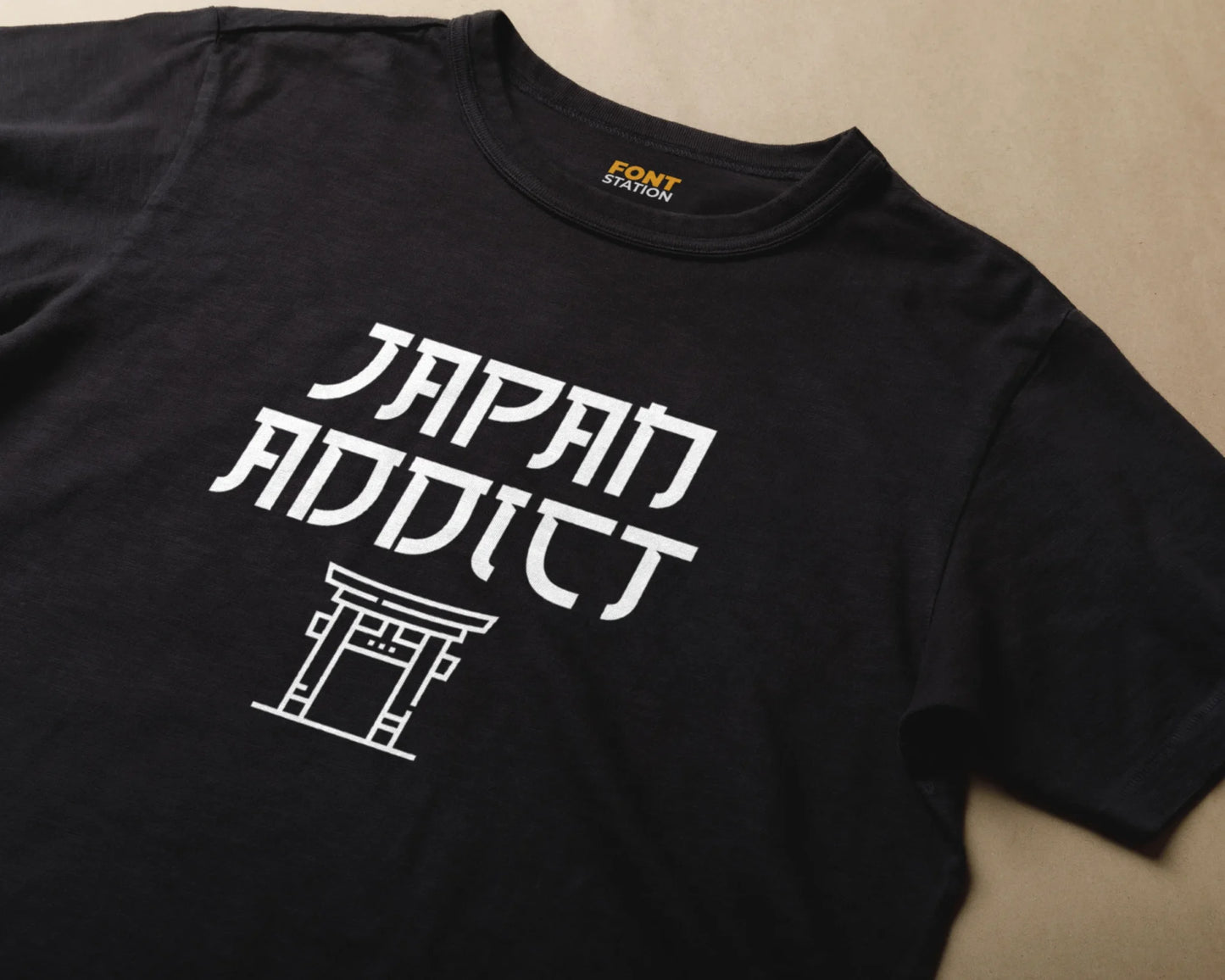 Sublimated T-Shirt with Japanese Font Typography - Fashionable Apparel Displaying Stylish Lettering