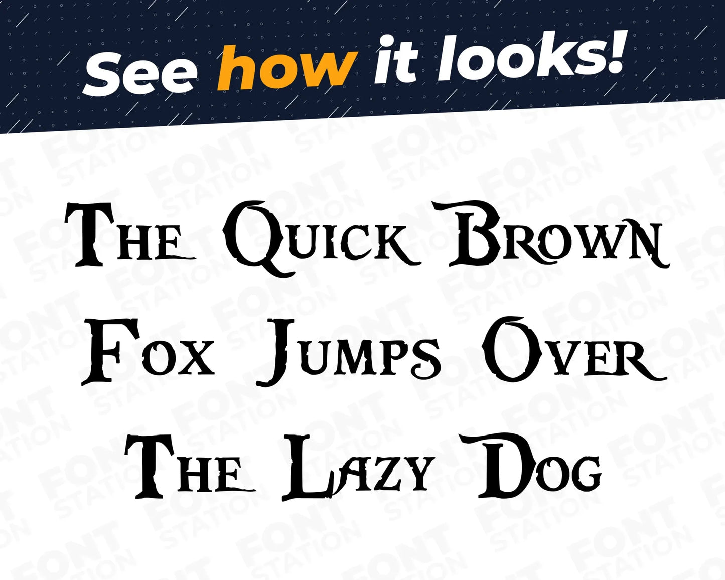 A complete showcase image of the Jungle font, featuring the text 'The quick brown fox jumps over the lazy dog' to display every letter of the alphabet.