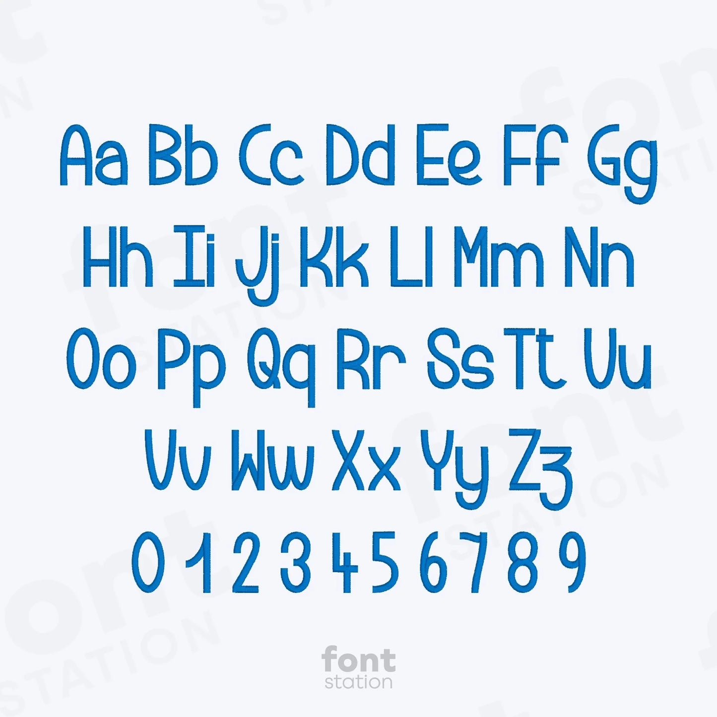 Kindergarten Embroidery Font