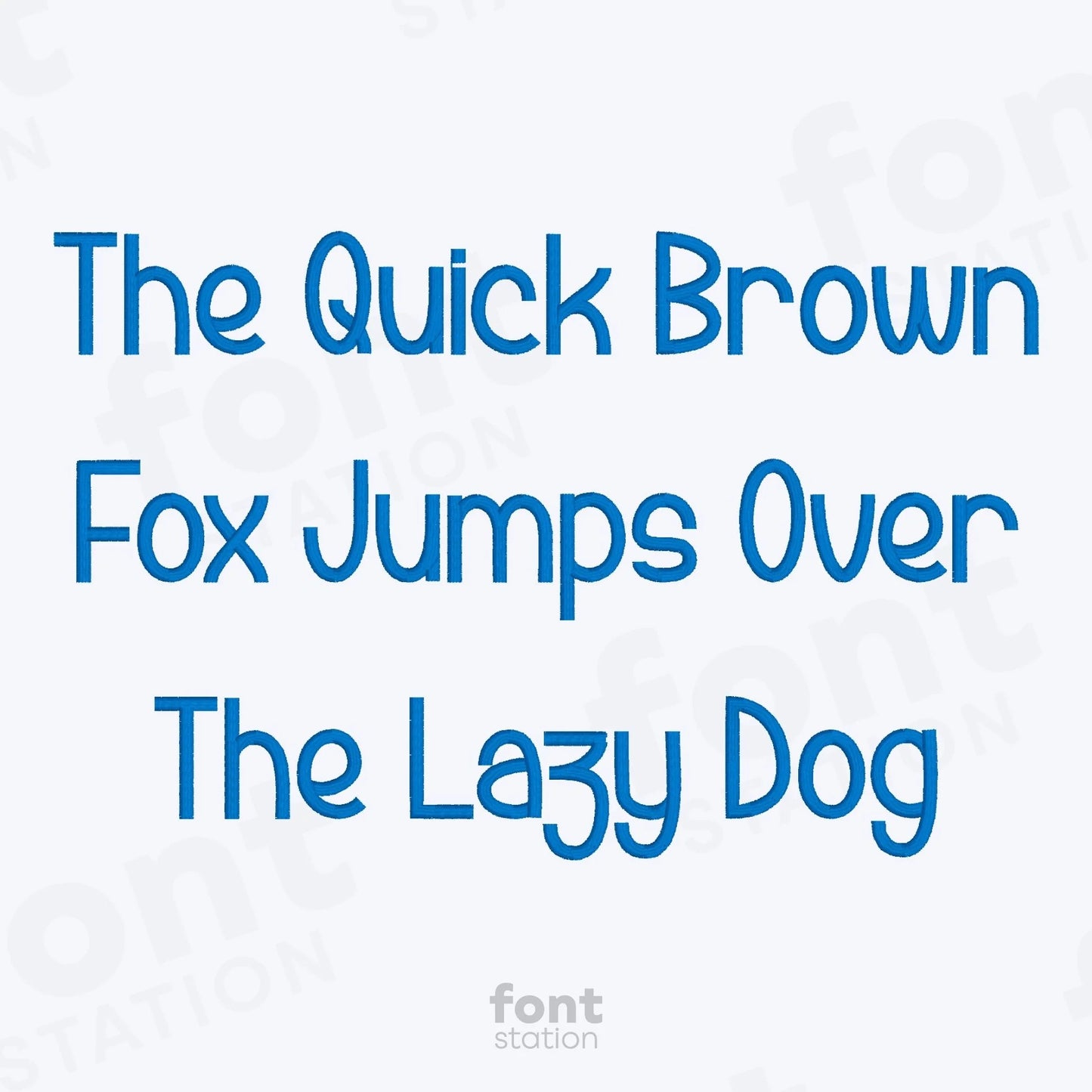 Kindergarten Embroidery Font