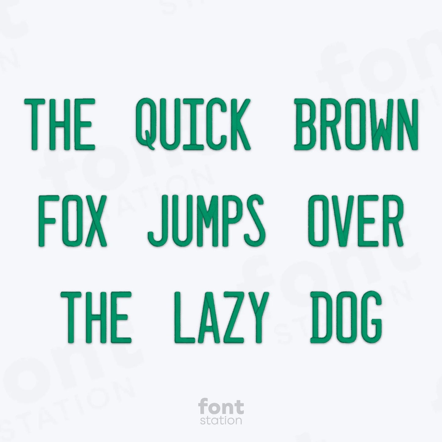 License Plate Embroidery Font