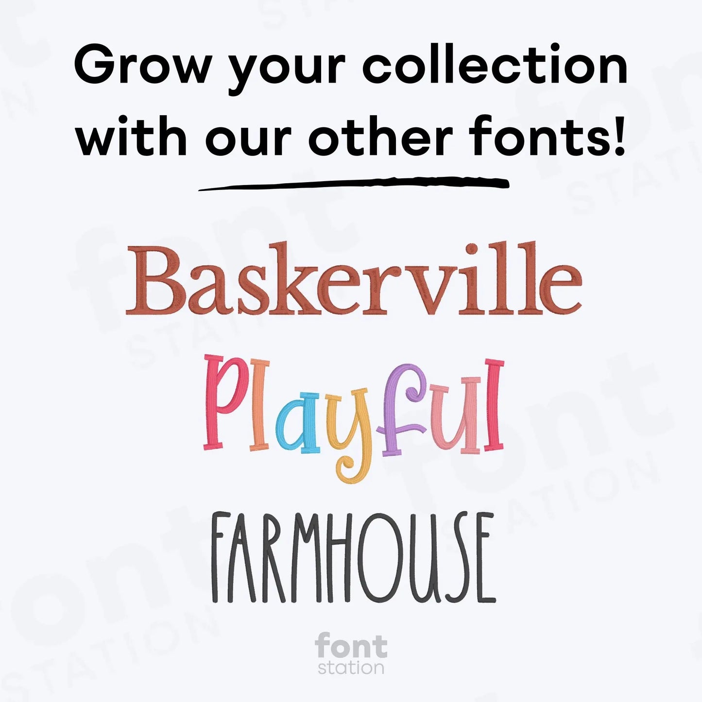 License Plate Embroidery Font
