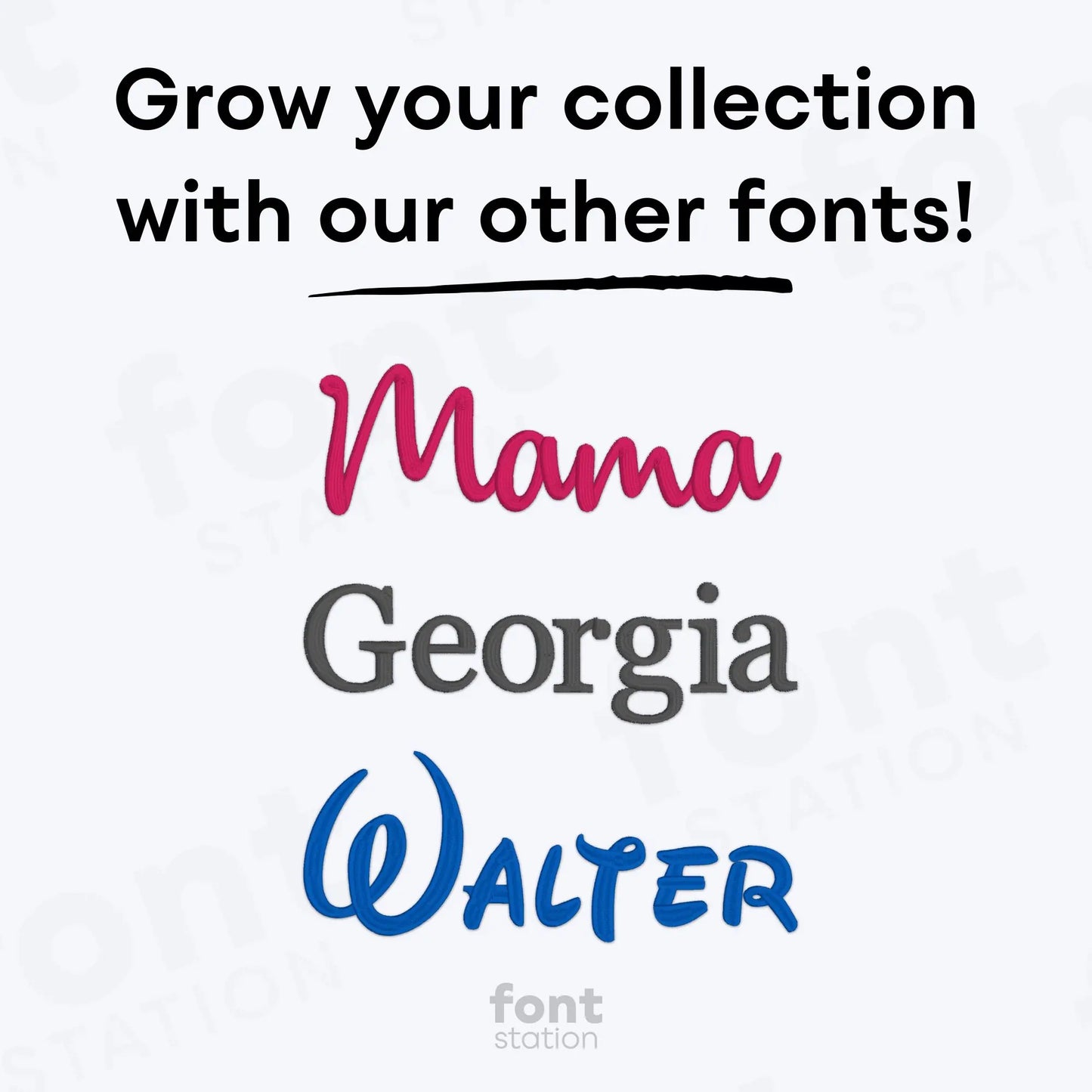 Magnolia Sky Embroidery Font
