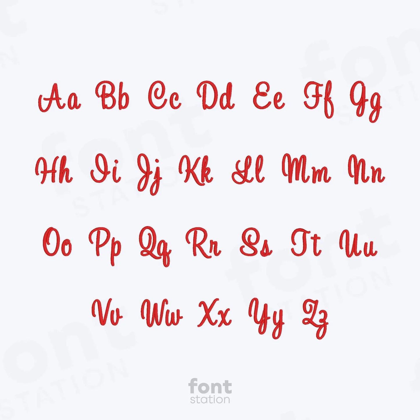 Merry Christmas Embroidery Font