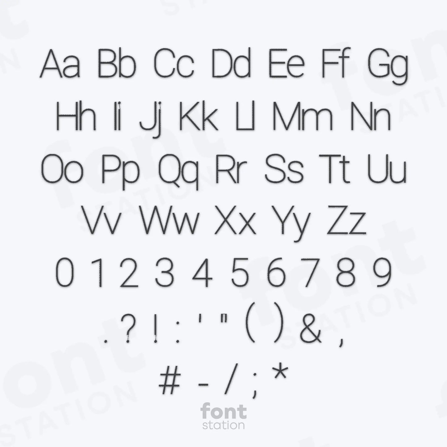 Minimalist Embroidery Font