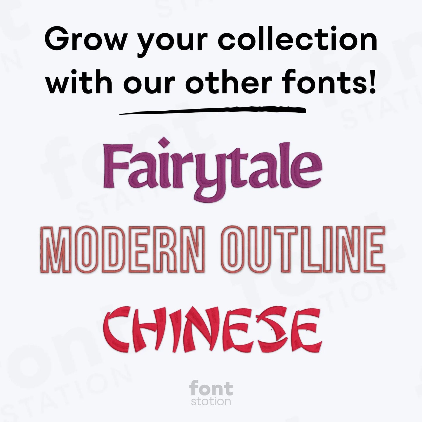 Minimalist Embroidery Font