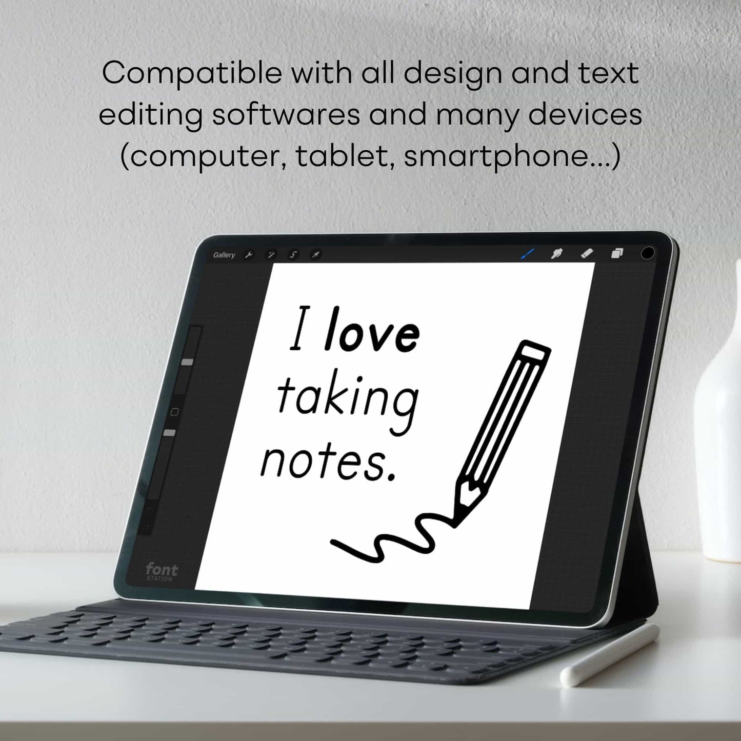 neat-notes-font-example-tablet-square