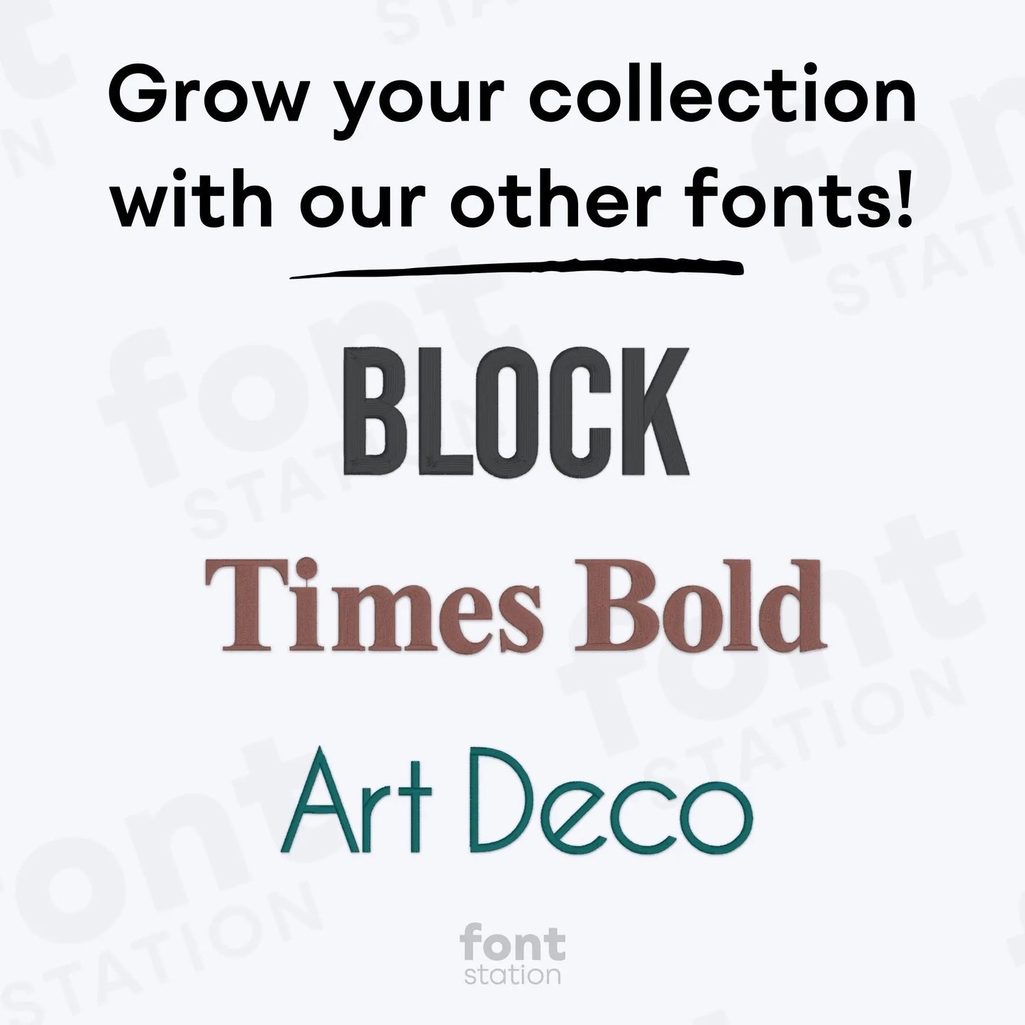 Sans Serif Embroidery Font