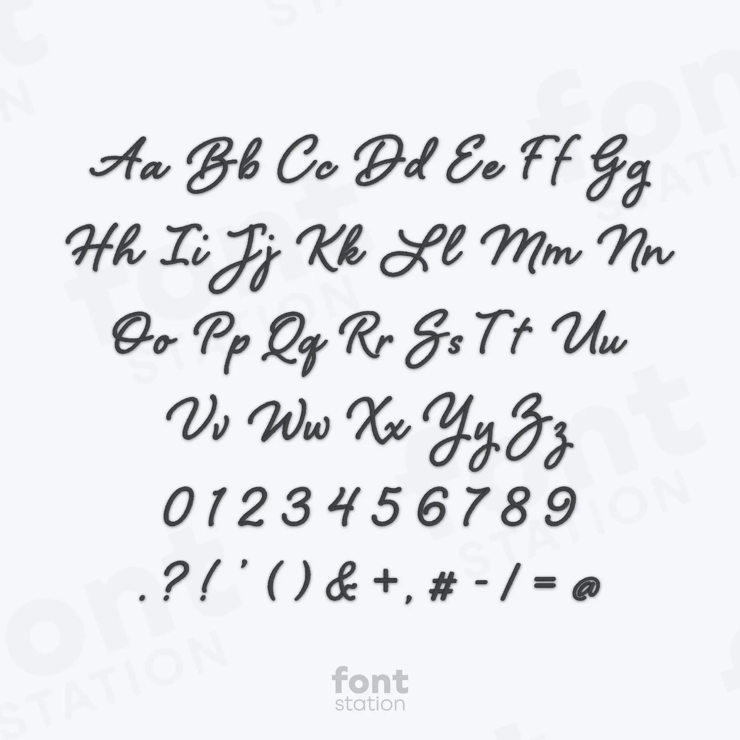 Signature Embroidery Font