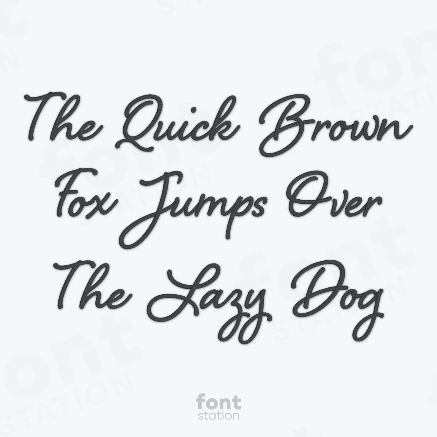 Signature Embroidery Font