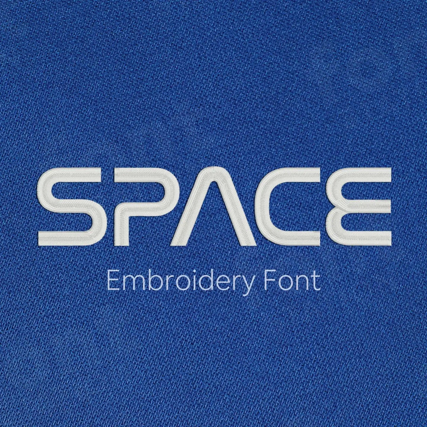 Main image of the Space embroidery font created by FontStation