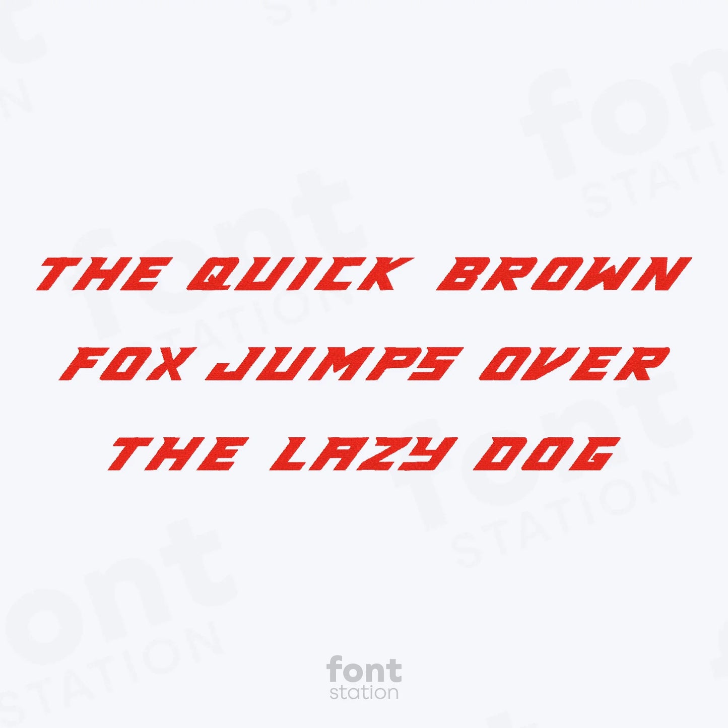 Speed Embroidery Font